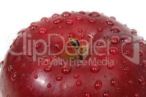 Apple with drops of water
