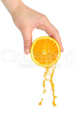 orange in hand