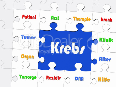 Krebs - Konzept Bild - Puzzle Style