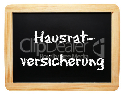 Hausrat Versicherung - Konzept Tafel Wohnen