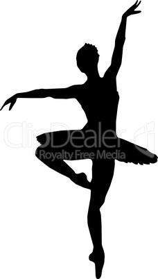 Dance girl ballet silhouettes - vector eps