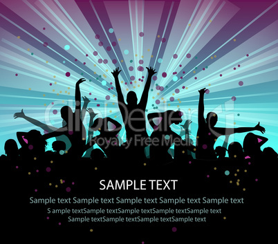 set of group peoples dance vector. flyer.vector