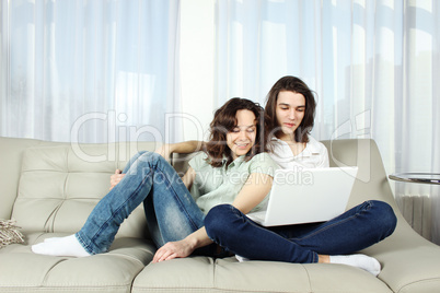 Couple With Laptop