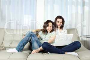 Couple With Laptop