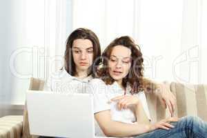 Couple With Laptop