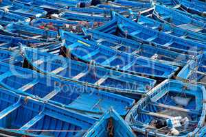 Blue Fishing Boats