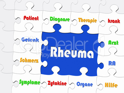 Rheuma - Konzept - Puzzle Style