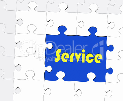 Service - Business Concept - Puzzle Style