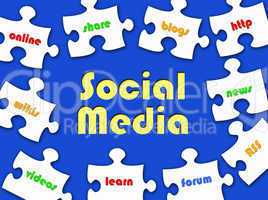 Social Media - Business Puzzle Concept
