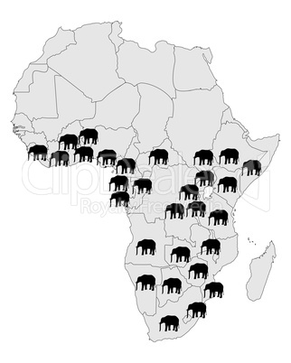Afrikanischer Elefant Verbreitung