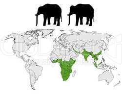 Elefanten Verbreitung
