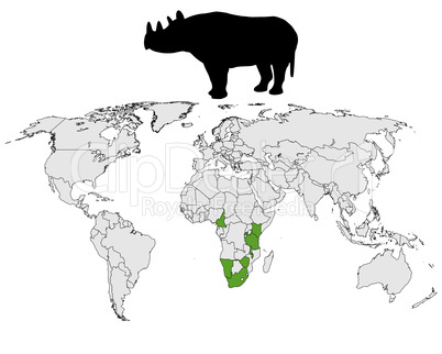 Spitzmaulnashorn Verbreitung