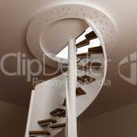 Round stair in room