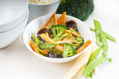 tofu beancurd and vegetables