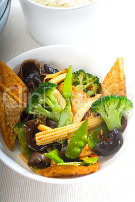 tofu beancurd and vegetables