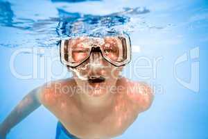 boy underwater