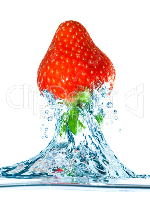 strawberry and water