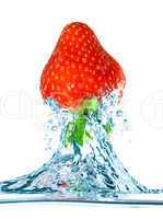 strawberry and water