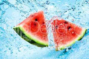 watermelon and water