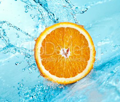 orange and water