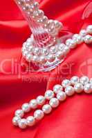 jewels on white satin