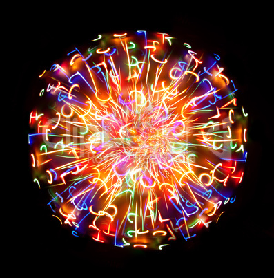 Multi-coloured light sphere