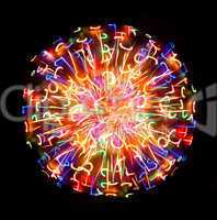 Multi-coloured light sphere