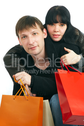 The man and the woman - shopping