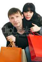 The man and the woman - shopping