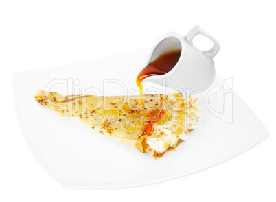 Pancake with a syrup