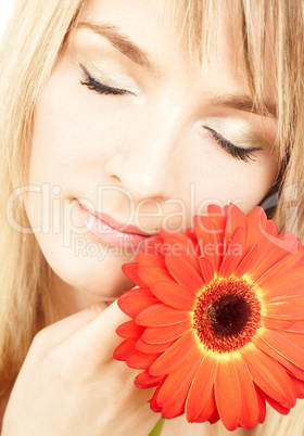 girl with a flower