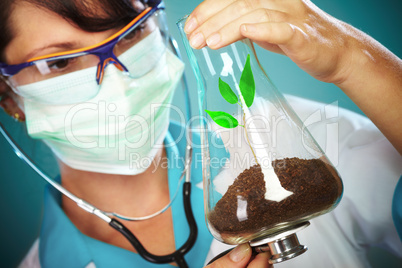 Scientist Checking Health Of A Life