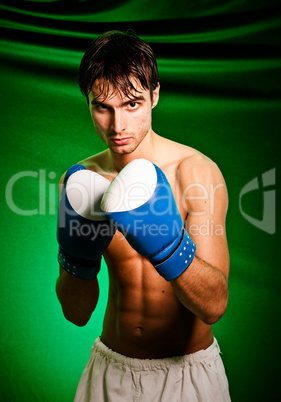 Boxing. Man in boxing gloves