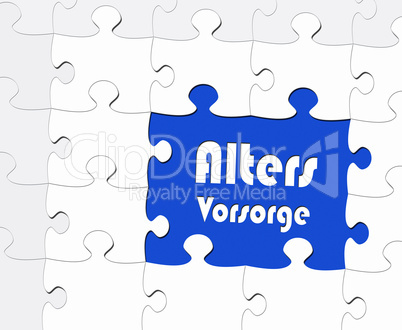 Altersvorsorge - Konzept - Puzzle Style