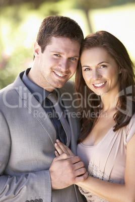 Smartly Dressed Young couple in park