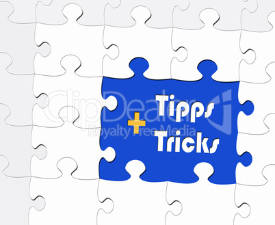 Tipps + Tricks - Business Konzept - Puzzle Style