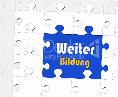 Weiterbildung - Business Konzept - Puzzle Style