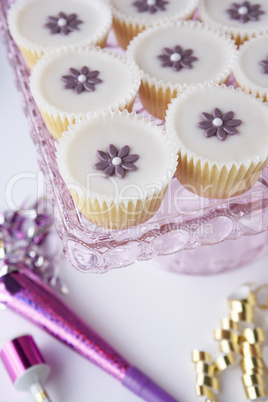 Cupcakes on a tray