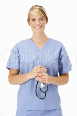 Female medical professional in studio