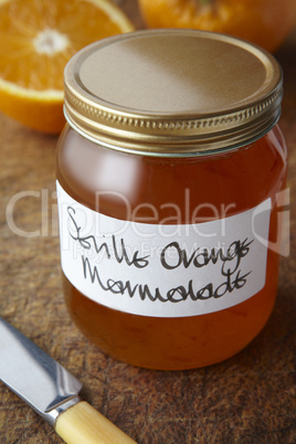 A still life of orange marmalade