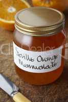 A still life of orange marmalade