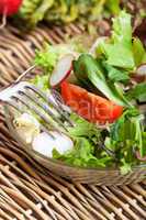 Nahaufnahme von frischem gemischten Salat