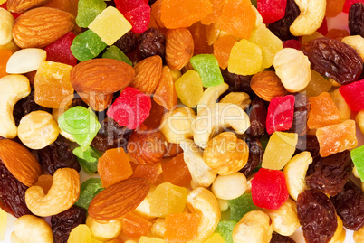 Dried tropical  fruits and nuts