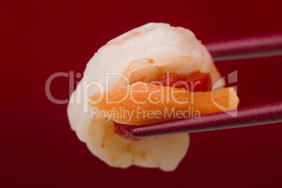 Shrimp in Chopsticks