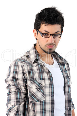 Portrait of a young man wearing glasses