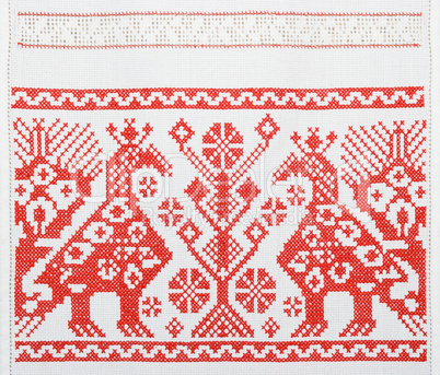 Ukrainian embroidery, towel, texture