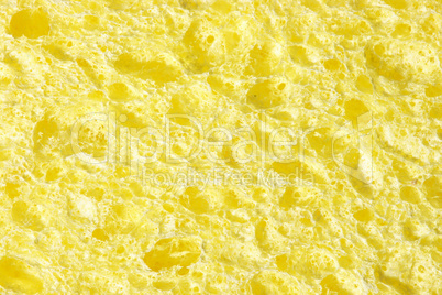 yellow texture of foam rubber macro