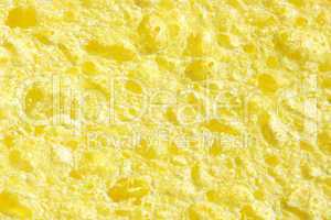 yellow texture of foam rubber macro