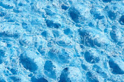 blue texture of foam rubber macro