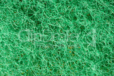 green texture of foam rubber macro